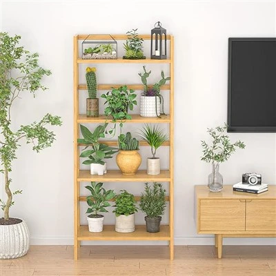 4-Tier Bamboo Ladder Shelf 4-Tier Bamboo Ladder Shelf